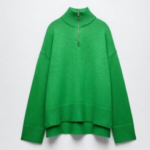 Zara Green Knit Sweater